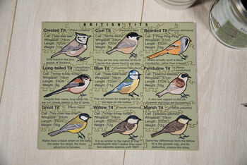 British Tits Wooden Jigsaw Puzzle, 8 of 8