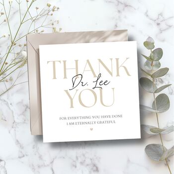 Thank You Doctor Card, Thank You For Your Support, Surgery Card, 6 of 6
