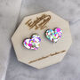 Colour Pop Confetti Heart Stud Earrings, thumbnail 1 of 8