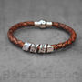 Personalised Brown Leather Secret Message Bracelet, thumbnail 3 of 4