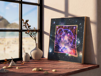 Surreal Trippy Outerspace Retro Square Art Print, 6 of 6