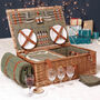 Personalised Four Person Wicker Cooler Picnic Basket, thumbnail 1 of 6