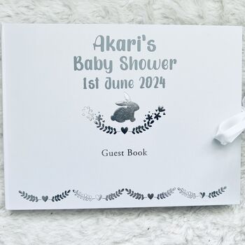Personalised Baby Guest Book | Baby Shower Guest Book |, 2 of 8