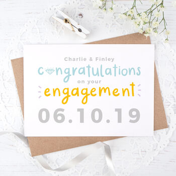 Personalised Engagement Date Card, 2 of 5