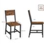 Set Of Two Dining Chair Steel Frame Industrial Style, thumbnail 8 of 9