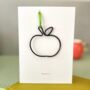 Handmade Teacher Thankyou Card With Wire Apple Keepsake, thumbnail 2 of 9