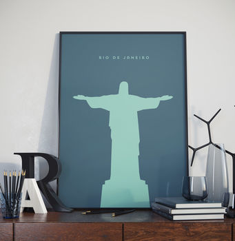 Rio De Janeiro Christ The Redeemer Landmark Print, 3 of 4
