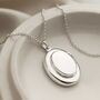 Sterling Silver Double Oval Locket, thumbnail 1 of 11
