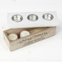 Personalised In Loving Memory Triple Tea Light Box Teal, thumbnail 3 of 7