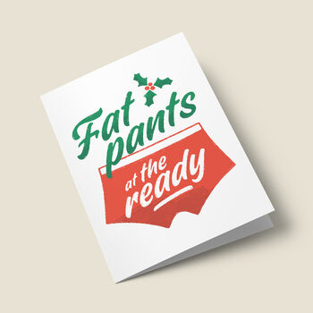 'Fat Pants' Funny Christmas Card, 6 of 6