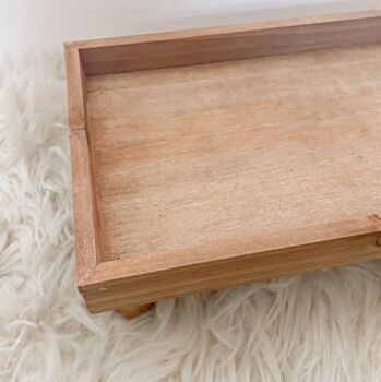 Long Wooden Footed Tray, 2 of 3