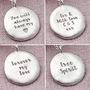 Personalised Sterling Silver Sister Necklace, thumbnail 4 of 5