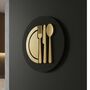 Kitchen Door Sign In Matte Black Acrylic With Raised Plate And Cutlery Design, thumbnail 4 of 5