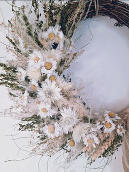 Pearl, Neutral Dried Flower Wreath, 3 of 4