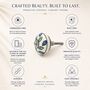 Ocean Leaf Round Shaped Ceramic Drawer Knobs, thumbnail 3 of 9
