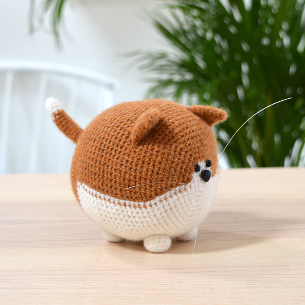 Ginger And White Cat Crochet Kit By Pro Yarn Studio