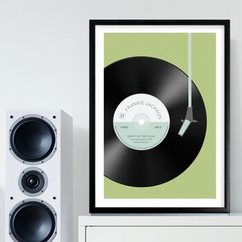 Personalised 33rpm Vinyl Record Music Print, 5 of 9