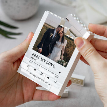 Personalised Wedding Song Playlist Photo Block Keepsake Copy, 5 of 10