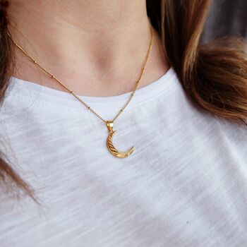 Crescent Moon Charm Necklace, 2 of 3