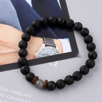 Lava Stone Bracelet For Father's Day, 6 of 6