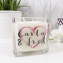Personalised Inky Heart Square Scented Candle, thumbnail 1 of 5