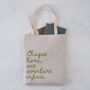 French Infinite Adventure Bookish Tote Bag, thumbnail 1 of 4