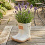 Small White Personalised Welly Planter Gift, thumbnail 1 of 4