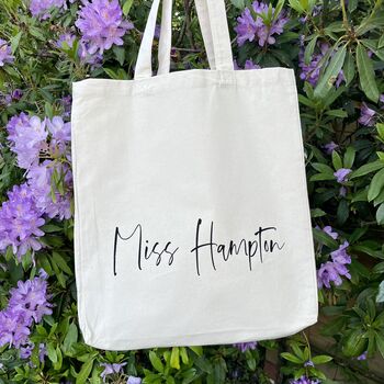 Personalised Cotton Name Tote Bag, 2 of 2