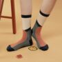 Geometric Illustration Mid Calf Length Socks, thumbnail 2 of 3
