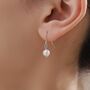 Sterling Silver Irregular Shaped Round Pearl Earrings, thumbnail 6 of 12