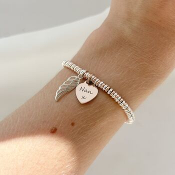 Engraved Memorial Rose Gold Sweetie Slider, Wing, 3 of 5