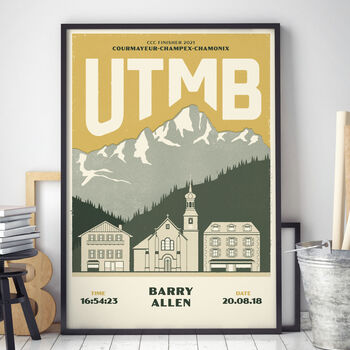 Personalised Utmb Race Print, Unframed, 2 of 6