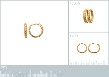 18k Gold Vermeil Plated Small Twisted Hoops, 4 of 5