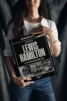 Lewis Hamilton Personalised Formula One Sports Gift Newspaper Book, 9 of 9
