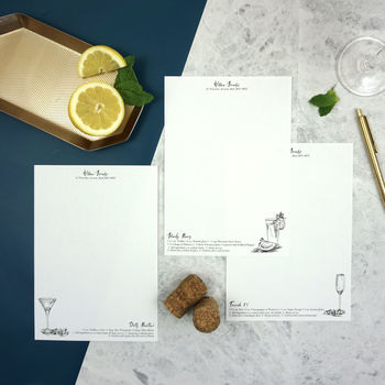 The Cocktail Collection Personalised Writing Paper, 3 of 8