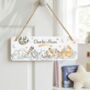 Personalised Sleepy Animals Door Sign, Nursery Room Decor, thumbnail 1 of 2