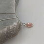 Pink Opal Oval Gemstone Necklace, thumbnail 7 of 11