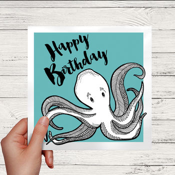 Octopus Happy Birthday Card By Bexie Kim Design | notonthehighstreet.com