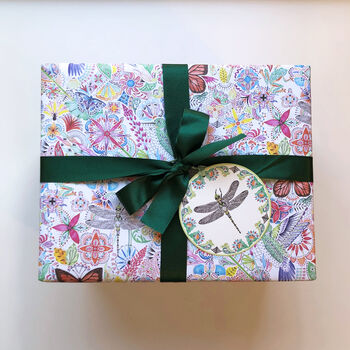 Hummingbird And Dragonfly Gift Wrap, 6 of 9
