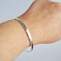 Solid Sterling Silver Hammered Cuff Bangle, thumbnail 3 of 10