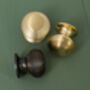 Solid Brass Satin Kitchen Beehive Cabinet Knobs 30mm, thumbnail 2 of 4