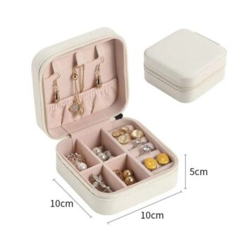 Personalised Square Makeup Travel Jewellery Box, 2 of 3