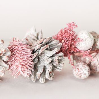 Sherbet Pink Contemporary Christmas Staircase Garland, 3 of 3