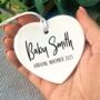 Personalised Pregnancy Announcement Heart Decoration, thumbnail 1 of 2