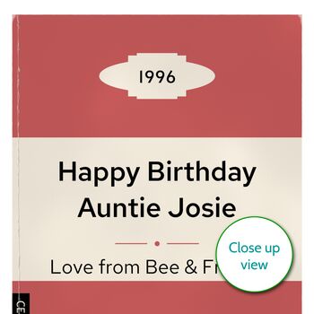 Personalised 30th Birthday Print 1996 Book Cover Gift, 5 of 12