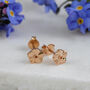 Tiny Forget Me Not Gold Vermeil Studs, thumbnail 7 of 12
