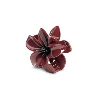 Plumeria Bella Big Hairgrip Burgundy, 2 of 2