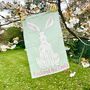 Personalised Easter Linen Tea Towel, thumbnail 1 of 5