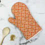 Alta Oven Glove, Geometric Orange Oven Mitt, thumbnail 1 of 1