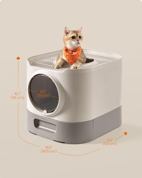 Enclosed Cat Litter Box Top Entry Xl Tray, 2 of 6